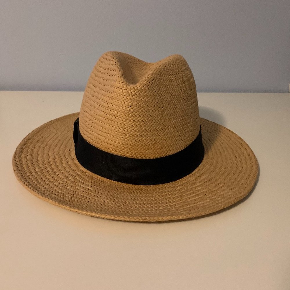 Women's Panama Straw Sun Hat Fedora Adjustable